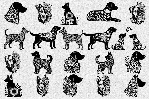Download Floral Dog Svg Bundle, Dog Svg Bundle - Dog svg Collection