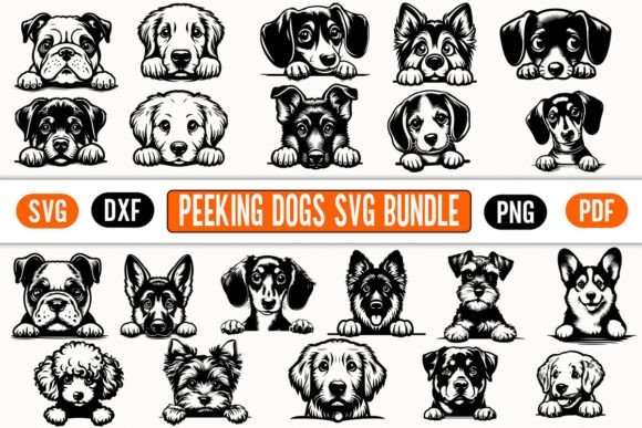 Download 21 PEEKING DOG SVG Silhouette PNG Files - Dog svg Collection