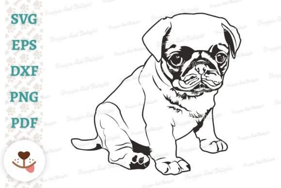 Download Pug Puppy Svg Png Eps Vector Cut Files - Vector cut files Collection
