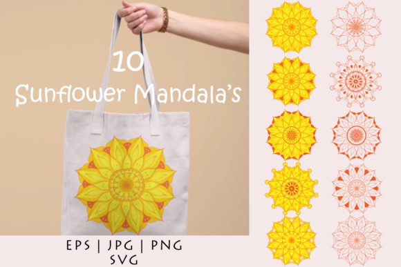 Download Sunflower Mandalas Vector Cut Files - Vector cut files Collection