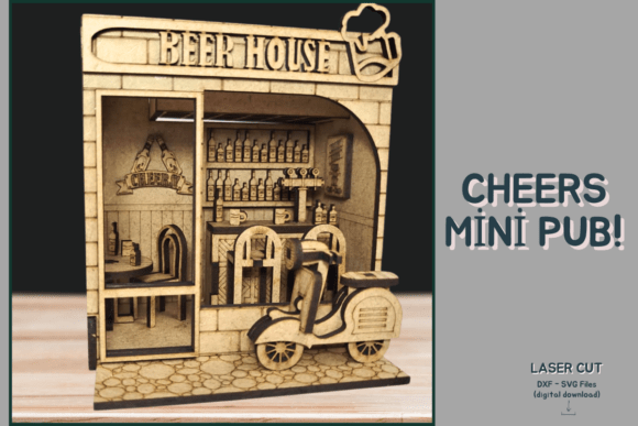 Download Mini Beer House Bar – DXF &amp; SVG Files - Dxf Collection